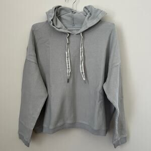 Aerie Love Ribbed and Cropped Pullover Hoodie Size XL